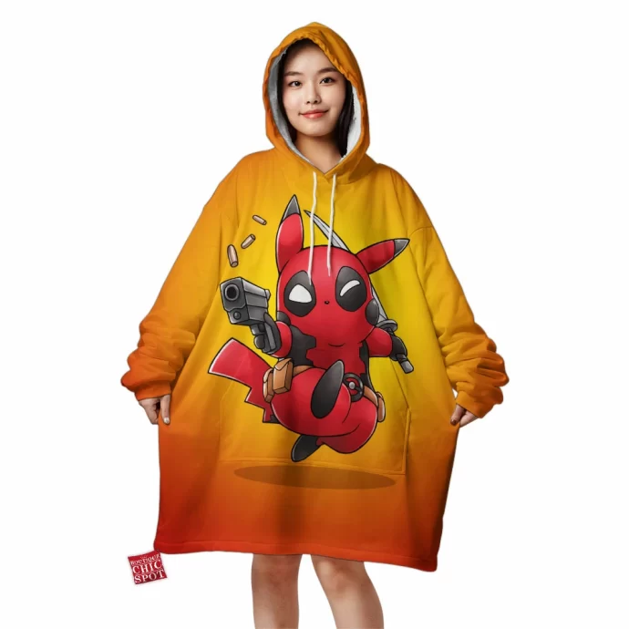 Pikachu Deadpool Blanket Hoodie