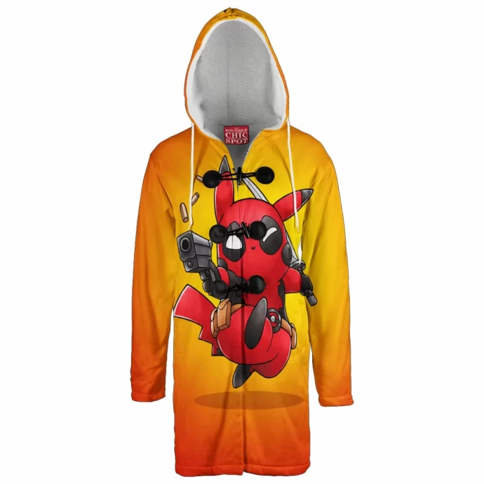 Pikachu Deadpool Hooded Cloak Coat