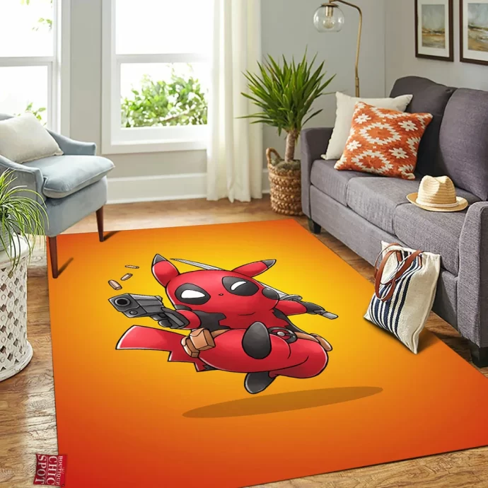 Pikachu Deadpool Rectangle Rug