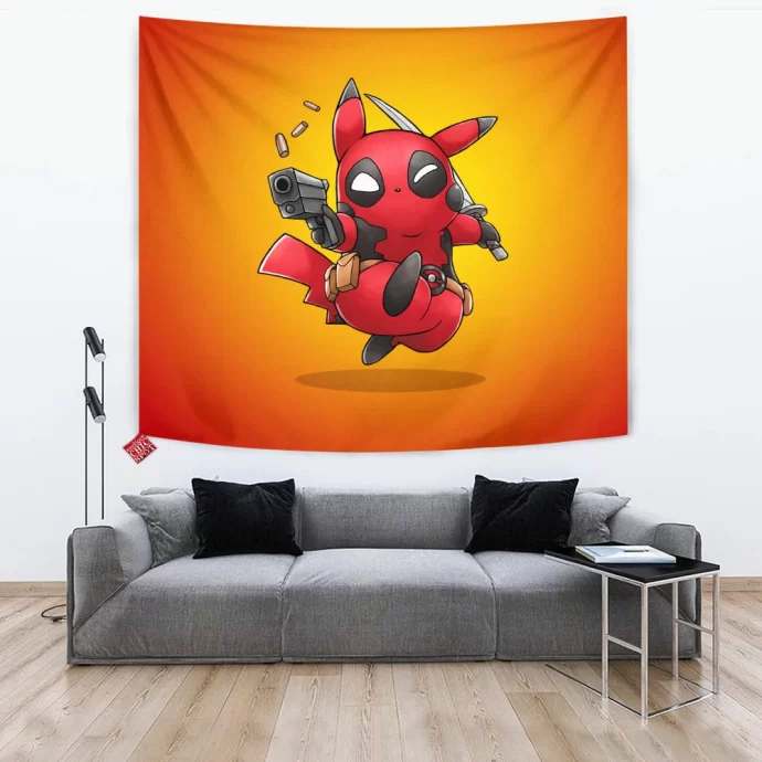 Pikachu Deadpool Tapestry