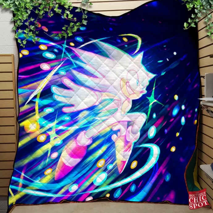 Hyper Sonic Quilt Blanket