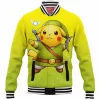 Anime Baseball-Jacket, Pikachu Baseball-Jacket, Pokemon Baseball-Jacket