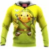 Anime Fleece-Hoodie, Pikachu Fleece-Hoodie, Pokemon Fleece-Hoodie