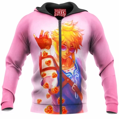 Salt Bae Zip-Hoodie, Game Zip-Hoodie, The Legend of Zelda Link Zip-Hoodie
