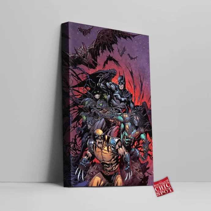 Batman The Darkness Wolverine Canvas Wall Art