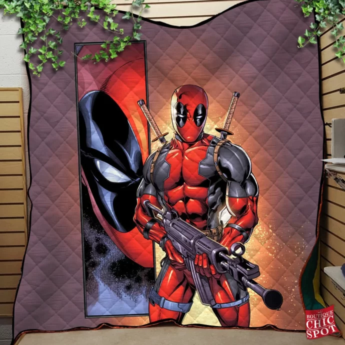 Another Fun Deadpool Quilt Blanket