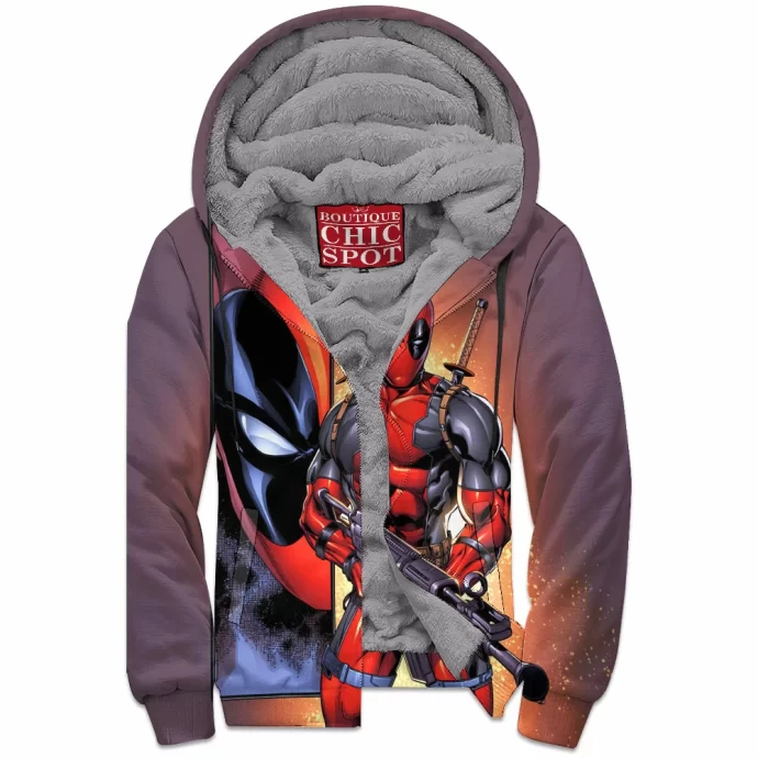 Another Fun Deadpool Zip Fleece Hoodie