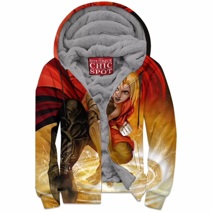 Edward Elric Zip Fleece Hoodie