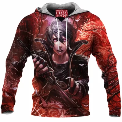 Kirito Fleece-Hoodie, Sword Art Online Fleece-Hoodie, Anime Fleece-Hoodie