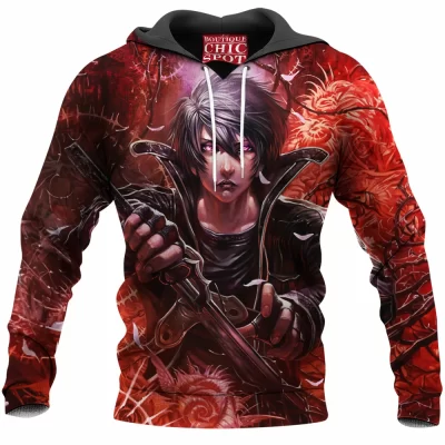 Kirito Hoodie, Sword Art Online Hoodie, Anime Hoodie