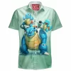 Anime Hawaiian-Shirt, Blastoise Hawaiian-Shirt, Pokemon Hawaiian-Shirt
