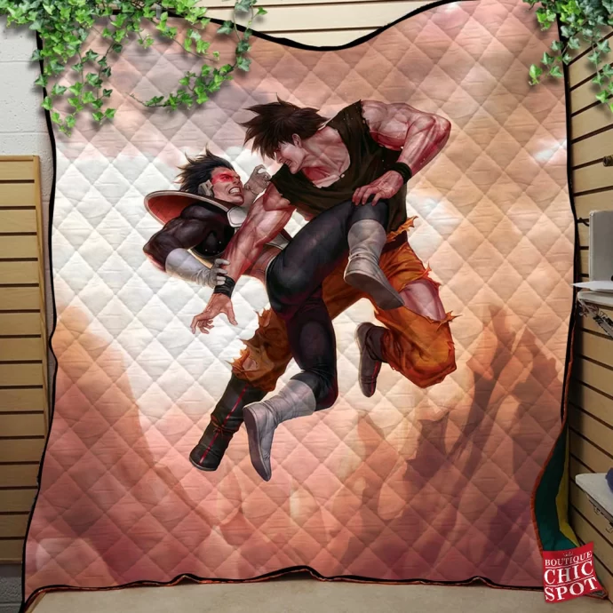 Vegeta Vs Son Goku Quilt Blanket