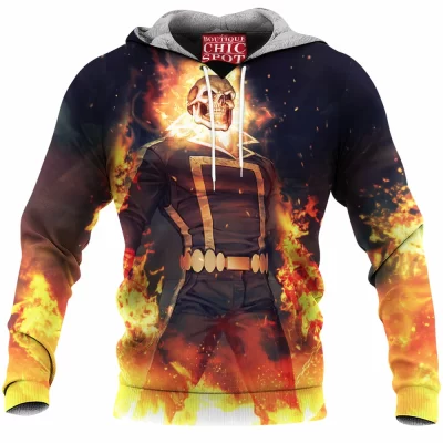 Comic Fleece-Hoodie, Ghost Rider Fleece-Hoodie
