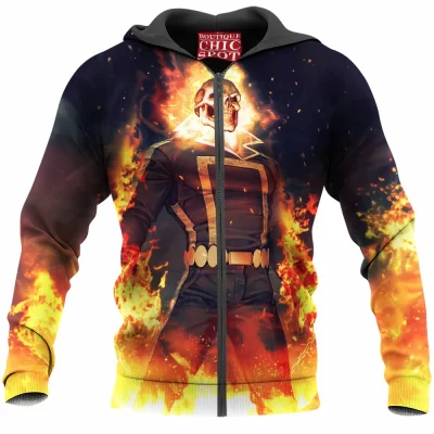 Comic Zip-Hoodie, Ghost Rider Zip-Hoodie