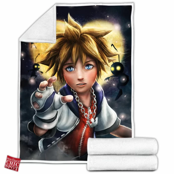 Sora Kingdom Hearts Fleece Blanket