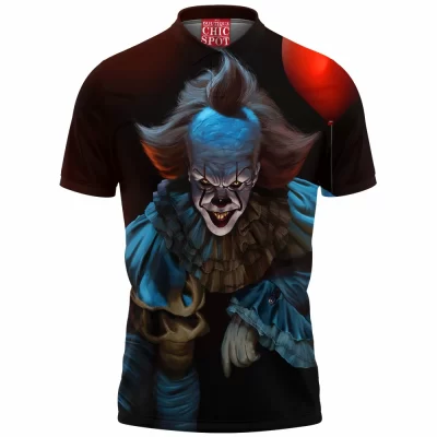 Horror Polo Shirt, Pennywise Polo Shirt