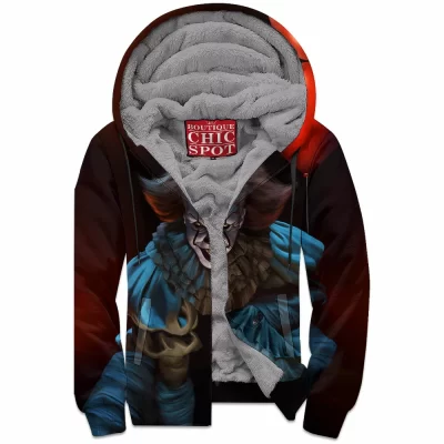 Horror Zip-Fleece-Hoodie, Pennywise Zip-Fleece-Hoodie