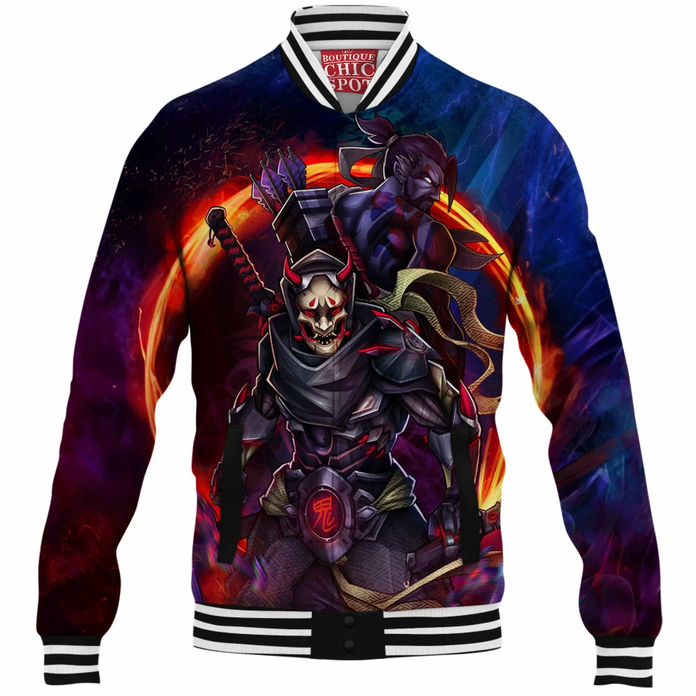 Game Baseball-Jacket, Genji Baseball-Jacket, Overwatch Baseball-Jacket 1 D HANG Boutique 3719 Baseball Jacket