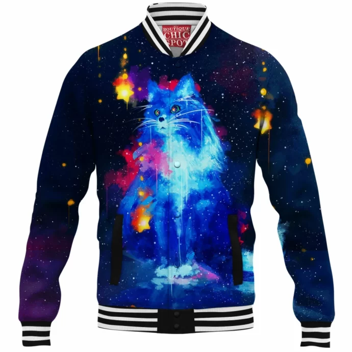 Cosmic Cat Baseball Jacket