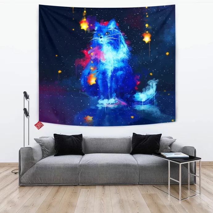 Cosmic Cat Tapestry