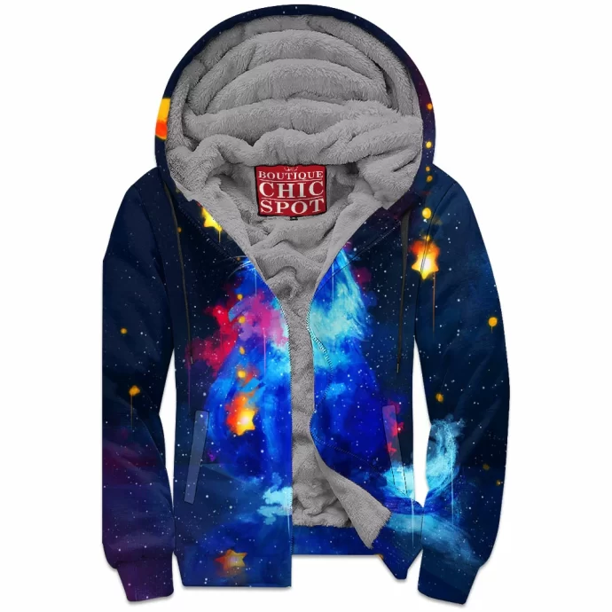 Cosmic Cat Zip Fleece Hoodie