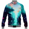 Anime Baseball-Jacket, Mononoke Hime Baseball-Jacket, Princess Mononoke Baseball-Jacket, Ghibli Baseball-Jacket