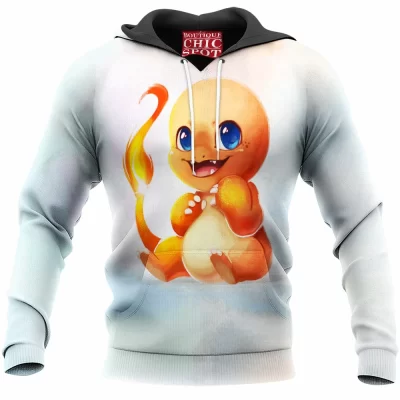 Anime Hoodie, Charmander Hoodie, Pokemon Hoodie