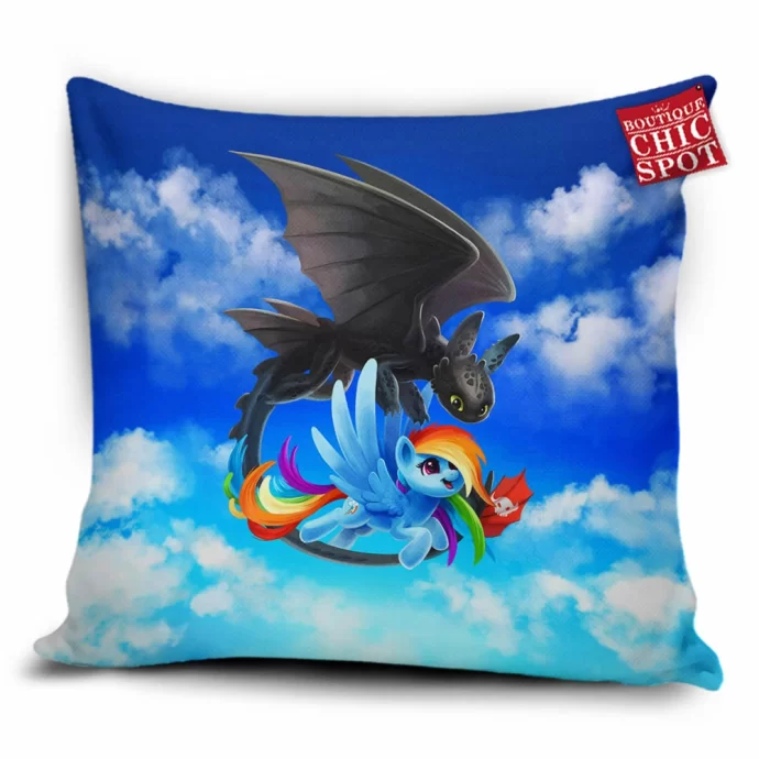 Toothless And Pony Pillow Cover