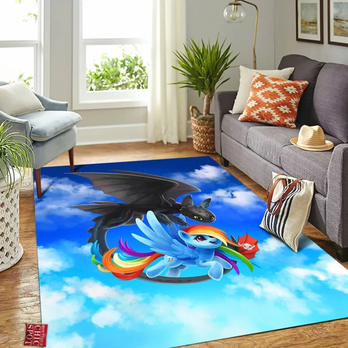 Toothless And Pony Rectangle Rug