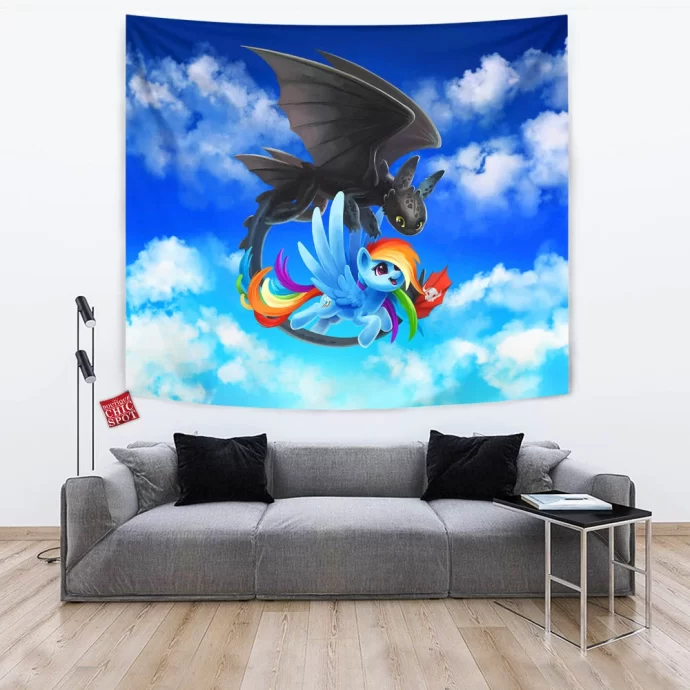 Toothless And Pony Tapestry