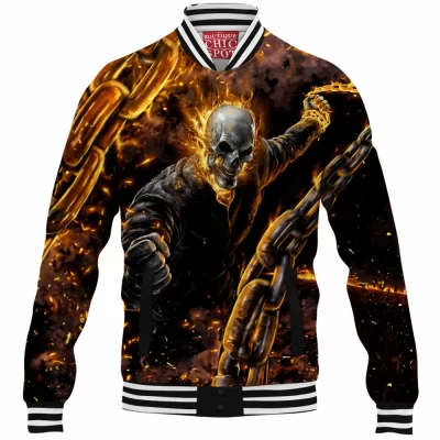 Comic Baseball-Jacket, Ghost Rider Baseball-Jacket