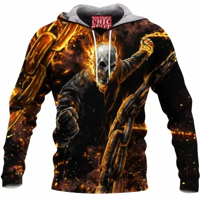 Comic Fleece-Hoodie, Ghost Rider Fleece-Hoodie