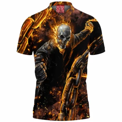 Comic Polo Shirt, Ghost Rider Polo Shirt