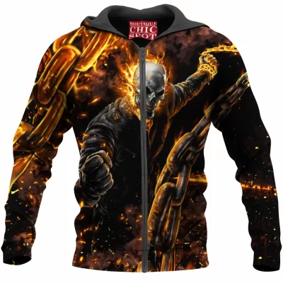 Comic Zip-Hoodie, Ghost Rider Zip-Hoodie