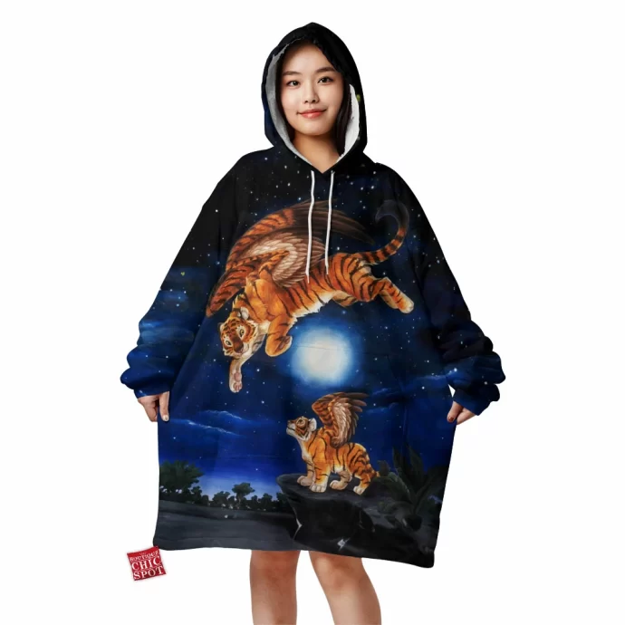 Tiger Fly Blanket Hoodie