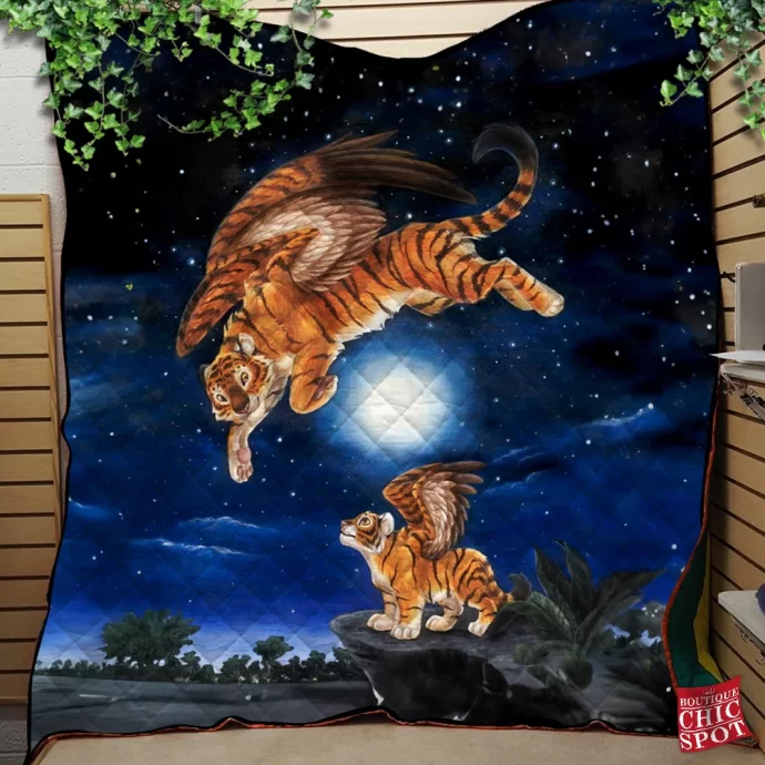 Tiger Fly Quilt Blanket