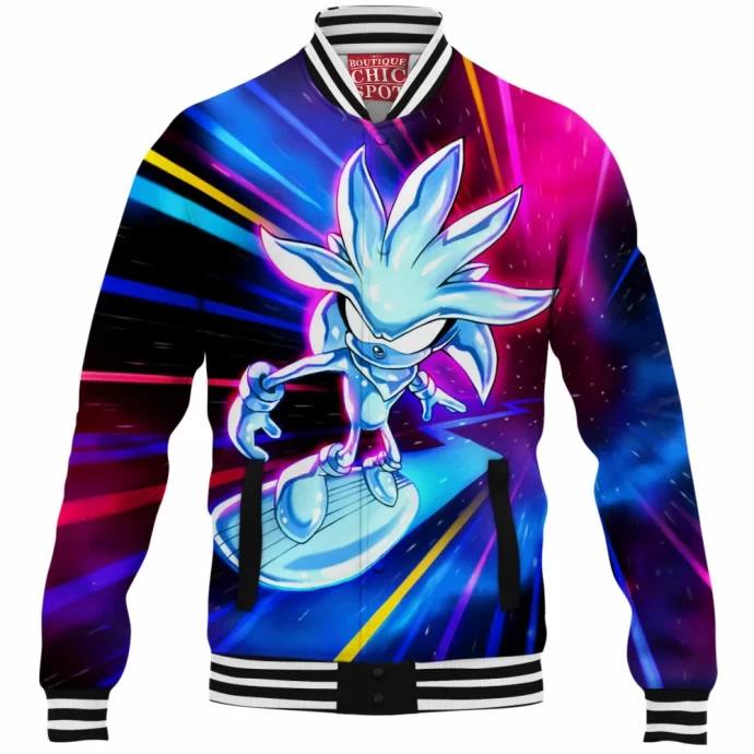 Silver The Surfer Sonic Baseball Jacket