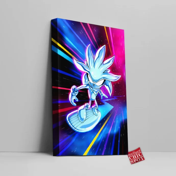 Silver The Surfer Sonic Canvas Wall Art