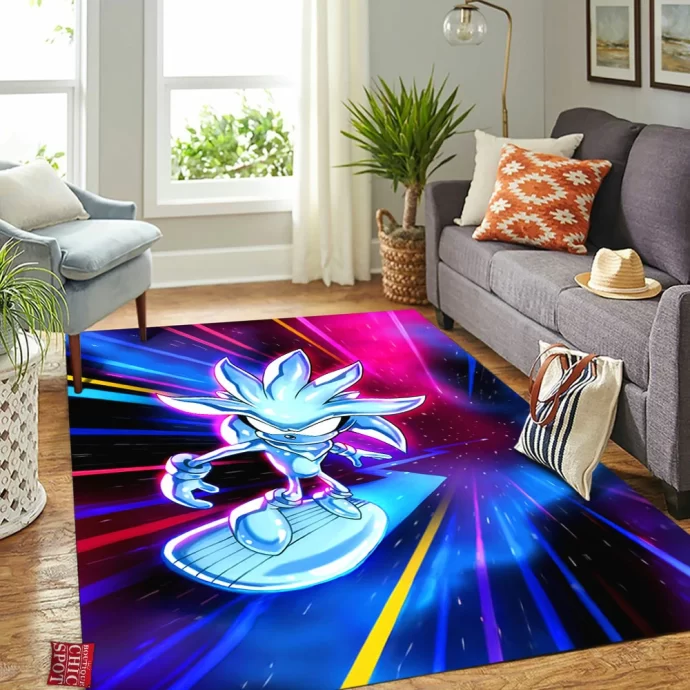 Silver The Surfer Sonic Rectangle Rug