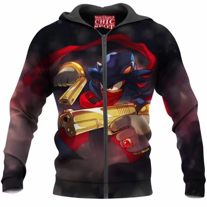 Shadow The Shadow Sonic Zip Hoodie