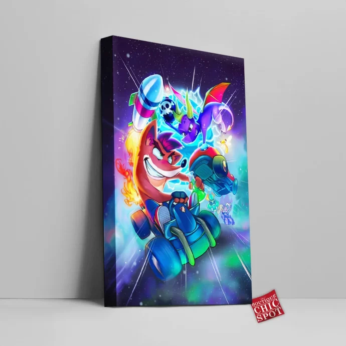 Crash Spyro Canvas Wall Art