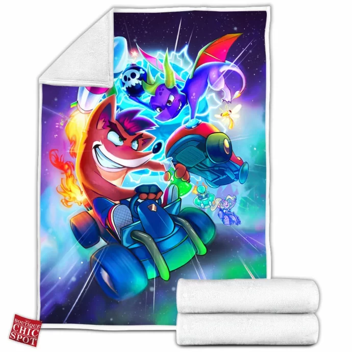 Crash Spyro Fleece Blanket