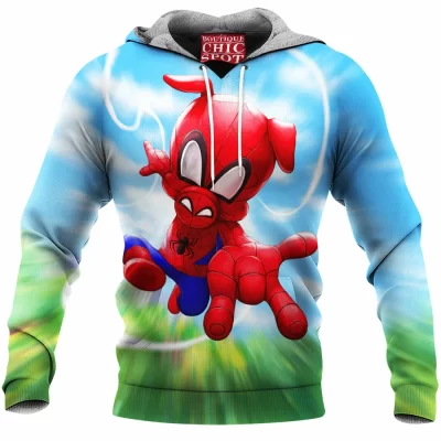 Comic Fleece-Hoodie, Spider-Ham Fleece-Hoodie, Spider-man Fleece-Hoodie