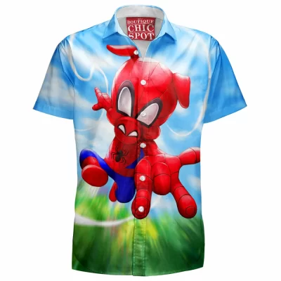 Comic Hawaiian-Shirt, Spider-Ham Hawaiian-Shirt, Spider-man Hawaiian-Shirt