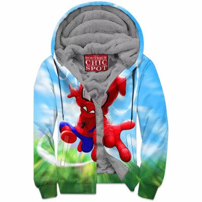 Comic Zip-Fleece-Hoodie, Spider-Ham Zip-Fleece-Hoodie, Spider-man Zip-Fleece-Hoodie