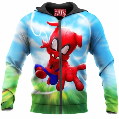 Comic Zip-Hoodie, Spider-Ham Zip-Hoodie, Spider-man Zip-Hoodie