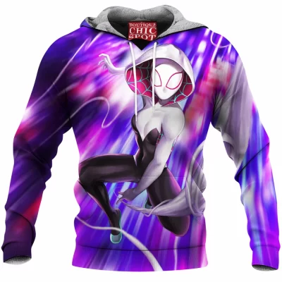Comic Fleece-Hoodie, Spider-Woman Fleece-Hoodie, Spider-Gwen Fleece-Hoodie