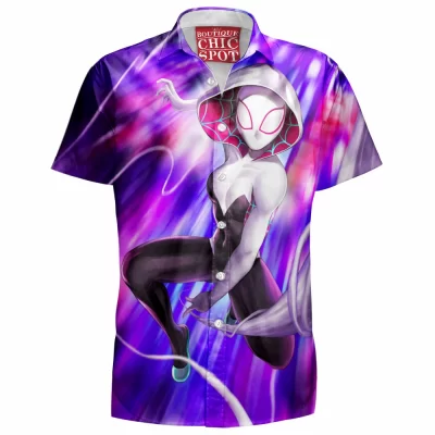 Comic Hawaiian-Shirt, Spider-Woman Hawaiian-Shirt, Spider-Gwen Hawaiian-Shirt
