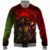 Game Baseball-Jacket, Mortal Kombat Baseball-Jacket, Scorpion Baseball-Jacket