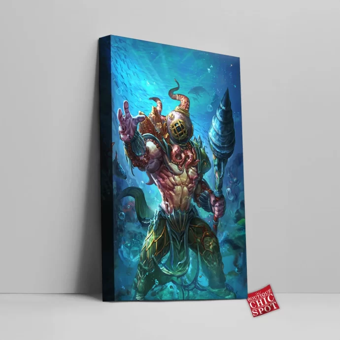 Smite Poseidon Canvas Wall Art